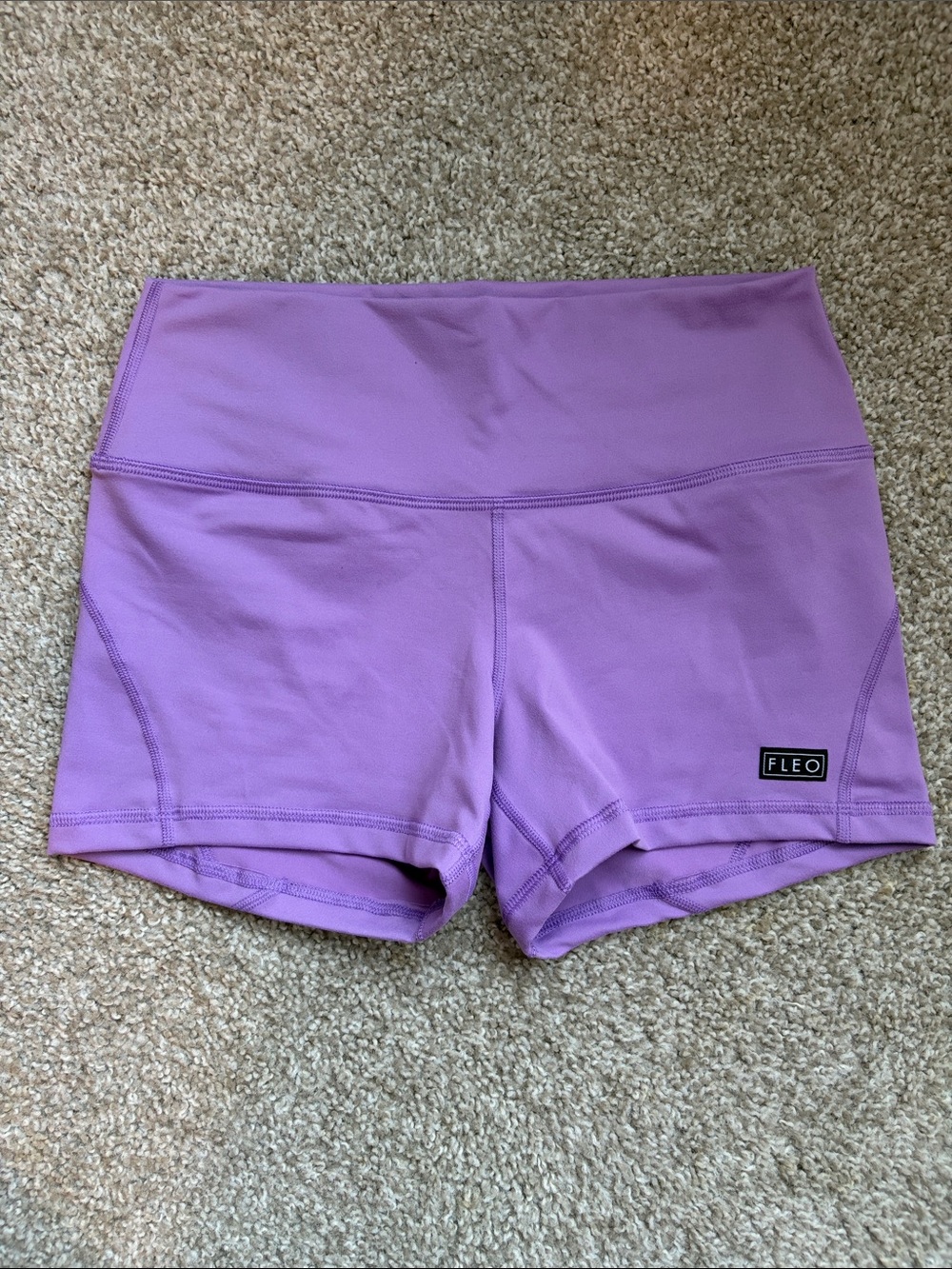 Fleo Lavender High-Rise Athletic Shorts